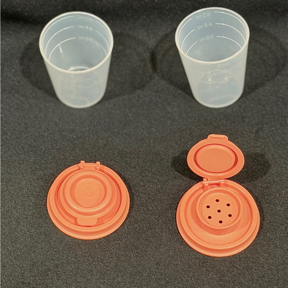 NEW (NIP) Tupperware Mini Salt & Pepper Shaker Set, 2 oz capacities - Picture 2 of 6